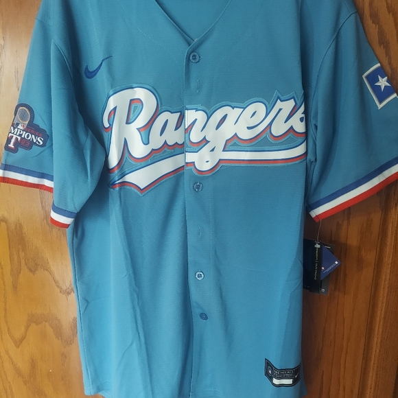 Adolis Garcia Texas Rangers Baby Blue Stitched Jersey. NWT & Ships Same Day - Picture 2 of 8